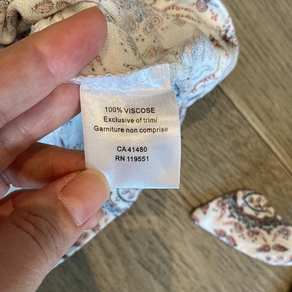 Gentle Fawn | Paisley Long Sleeve Top | Size XS - Picture 4 of 6